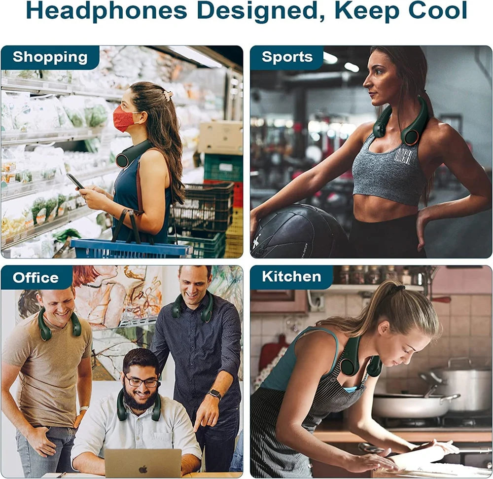 Mini Rechargeable Neck Fan